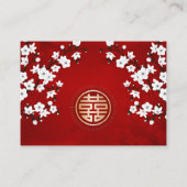 Carte D'accompagnement Code QR Mariage chinois RSVP en ligne (Dos)