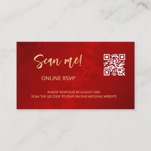 Carte D'accompagnement Code QR Mariage chinois RSVP en ligne