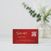 Carte D'accompagnement Code QR Mariage chinois RSVP en ligne (Debout devant)