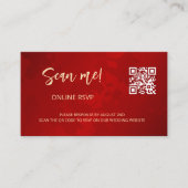 Carte D'accompagnement Code QR Mariage chinois RSVP en ligne (Devant)