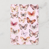 Carte D'accompagnement Code QR Mariage CUSTOM Elegant Butterflies (Dos)