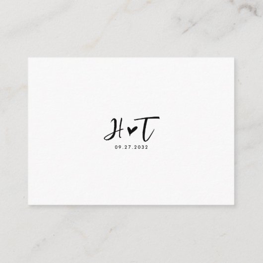 Carte D'accompagnement Code QR Mariage de code QR Rsvp du script BUDGET (Dos)