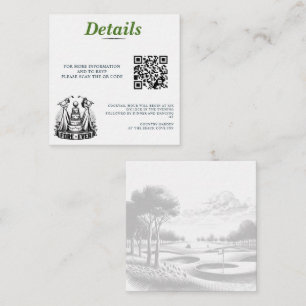 Carte D'accompagnement Code QR Mariage des épouses de golf