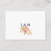 Carte D'accompagnement Code QR Mariage d'été rose et orange (Dos)