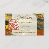 Carte D'accompagnement Code QR Mariage du paysage toscan coloré (Dos)