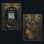 Carte D'accompagnement code qr Mariage élégant Art Déco Peacocks<br><div class="desc">Présentez notre carte de boîtier Mariage Art Déco élégant QR Code! Cette carte d'enceinte allie harmonieusement le glamour vintage du style Art Déco à la commodité moderne. Le design Art déco complexe ajoute une touche cossue et élégante à votre papeterie mariage, et l'inclusion d'un code QR personnalisé facilite l'accès à...</div>