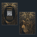 Carte D'accompagnement code qr Mariage élégant Art Déco Peacocks<br><div class="desc">Présentez notre carte de boîtier Mariage Art Déco élégant QR Code! Cette carte d'enceinte allie harmonieusement le glamour vintage du style Art Déco à la commodité moderne. Le design Art déco complexe ajoute une touche cossue et élégante à votre papeterie mariage, et l'inclusion d'un code QR personnalisé facilite l'accès à...</div>