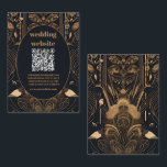 Carte D'accompagnement code qr Mariage élégant Art Déco Peacocks<br><div class="desc">Présentez notre carte de boîtier Mariage Art Déco élégant QR Code! Cette carte d'enceinte allie harmonieusement le glamour vintage du style Art Déco à la commodité moderne. Le design Art déco complexe ajoute une touche cossue et élégante à votre papeterie mariage, et l'inclusion d'un code QR personnalisé facilite l'accès à...</div>
