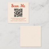 Carte D'accompagnement Code QR Mariage manuscrit irrégulier RSVP (Devant / Derrière)