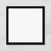 Carte D'accompagnement Code QR Mariage noir et blanc élégant (Dos)