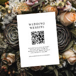 Carte D'accompagnement Code QR Mariage noir et blanc simple<br><div class="desc">Ces cartes de boîtier simples et modernes disposent d'un modèle de code QR,  ce qui facilite l'accès de vos invités à votre site Web ou registre mariage. Le noir et le blanc sont des couleurs chic,  élégantes et chic !</div>