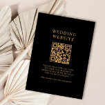 Carte D'accompagnement Code QR Mariage noir et or simple<br><div class="desc">Ces cartes de boîtier simples et modernes disposent d'un modèle de code QR,  ce qui facilite l'accès de vos invités à votre site Web ou registre mariage. Le noir et l'or sont des couleurs chic,  élégantes et chic !</div>