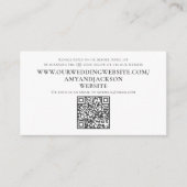 Carte D'accompagnement Code QR Mariage rose pâle RSVP (Devant)
