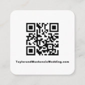 Carte D'accompagnement Code QR Mariage simple (Dos)