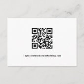 Carte D'accompagnement Code QR Mariage simple (Dos)