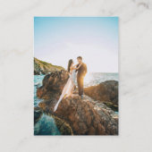 Carte D'accompagnement Code QR minimal Emerald Green Mariage Détail photo (Dos)