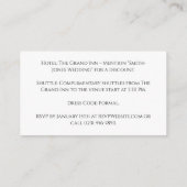 Carte D'accompagnement Code QR minimal et Mariage de texte (Dos)