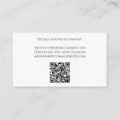 Carte D'accompagnement Code QR minimal et Mariage de texte (Devant)