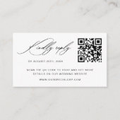 Carte D'accompagnement Code QR minimaliste Mariage RSVP (Devant)