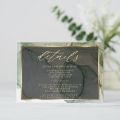 Carte D'accompagnement Code QR moderne Élégant écrément vert doux Encre l (Debout devant)