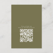 Carte D'accompagnement Code QR moderne Élégant écrément vert doux Encre l (Dos)