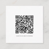 Carte D'accompagnement Code QR moderne Mariage de script RSVP (Dos)
