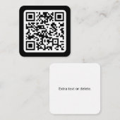 Carte D'accompagnement Code QR moderne modifiable | Blanc noir ou toute c (Devant / Derrière)