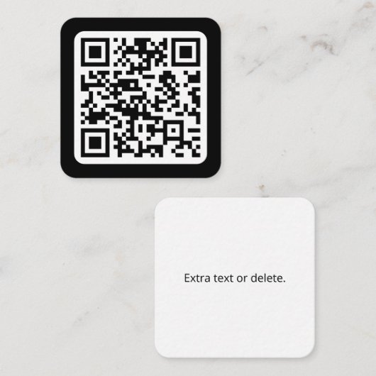 Carte D'accompagnement Code QR moderne modifiable | Blanc noir ou toute c (Devant / Derrière)