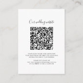 Carte D'accompagnement Code QR moderne Photo RSVP Mariage Enregistrer la  (Dos)