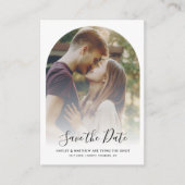 Carte D'accompagnement Code QR moderne Photo RSVP Mariage Enregistrer la  (Devant)