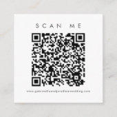 Carte D'accompagnement Code QR moderne rouille Terracotta mariage floral (Dos)