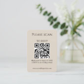 Carte D'accompagnement Code QR moderne simple et Mariage RSVP (Debout devant)