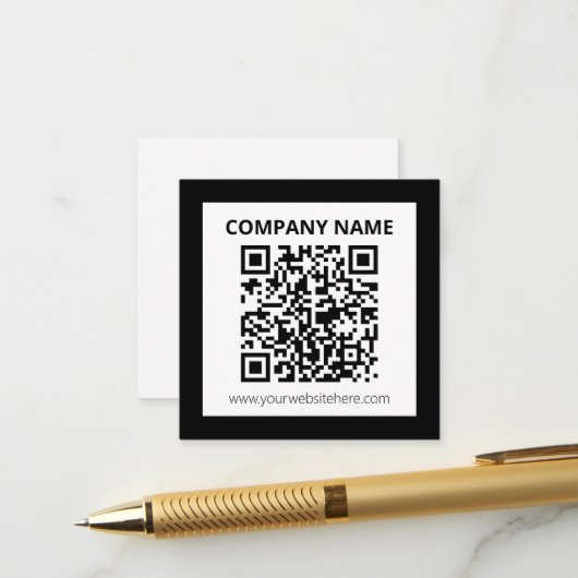 Carte D'accompagnement Code QR modifiable & Conception simple et personna (Devant/Arrière en situation)