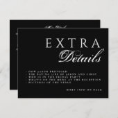 Carte D'accompagnement Code QR modifiable Double côté Détails Mariage (Devant / Derrière)