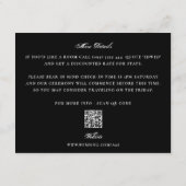 Carte D'accompagnement Code QR modifiable Double côté Détails Mariage (Dos)