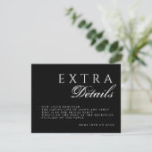 Carte D'accompagnement Code QR modifiable Double côté Détails Mariage (Debout devant)