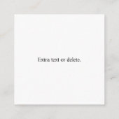 Carte D'accompagnement Code QR modifiable et logo ou image de votre entre (Dos)