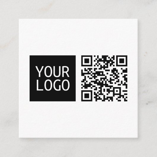 Carte D'accompagnement Code QR modifiable et logo ou image de votre entre (Devant)