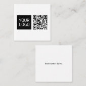 Carte D'accompagnement Code QR modifiable et logo ou image de votre entre (Devant / Derrière)