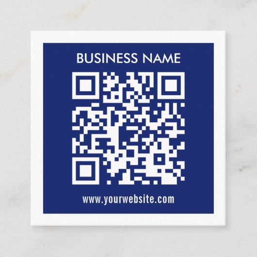 Carte D'accompagnement Code QR modifiable (généré instantanément) | bleu (Devant)