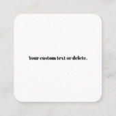 Carte D'accompagnement Code QR modifiable Style Rétro Noir & Blanc Modern (Dos)