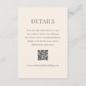 Carte D'accompagnement Code QR neutre Terre moderne Mariage élégant (Devant)