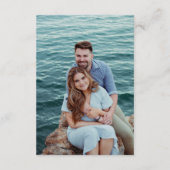 Carte D'accompagnement Code QR noir et blanc chic de mariage moderne (Dos)