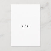 Carte D'accompagnement Code QR noir et blanc classique Mariage élégant (Dos)