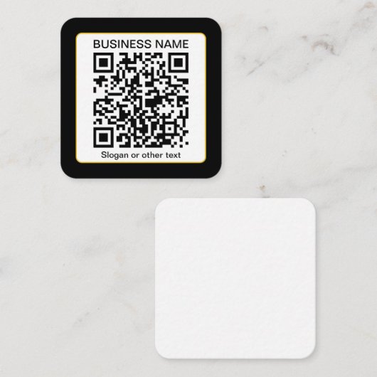 Carte D'accompagnement Code QR numérisable modifiable + votre nom d'entre (Devant / Derrière)