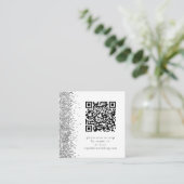 Carte D'accompagnement Code QR Parties scintillant argent Mariage RSVP (Debout devant)
