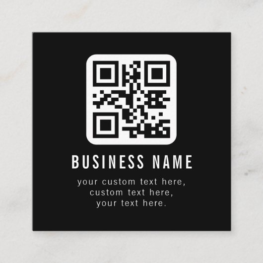 Carte D'accompagnement Code QR personnalisable & Conception de texte modi (Devant)