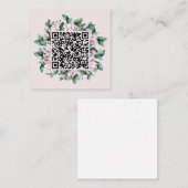 Carte D'accompagnement Code QR personnalisé Magnolia Flower Frame Mariage (Devant / Derrière)