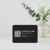Carte D'accompagnement Code QR personnalisé & Texte rétro-moderne modifia (Debout devant)