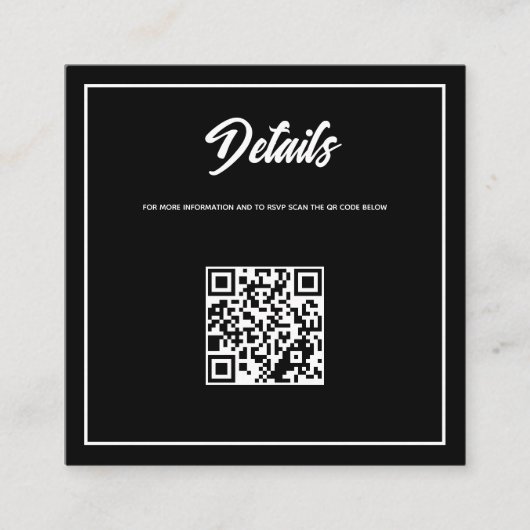 Carte D'accompagnement Code QR photo décontracté (Devant)